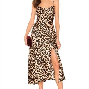 ASTR Cowl Strappy Leopard Dress
